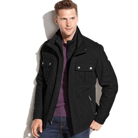 michael kors wool blend field jacket men's big and tall|Michael Kors Big and Tall Clothing for Men .